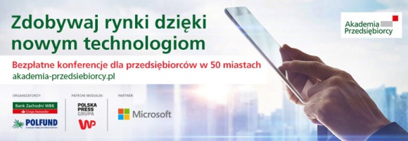 Nowoczesne technologie i sukces zagranicą? Akademia Przedsiębiorcy dla biznesu. BIZNES, Firma - Dlaczego warto wykorzystywać nowoczesne technologie, Internet, media społecznościowe, czy marketing automation w działalności własnej firmy? Jak bez obaw wejść na rynki zagraniczne? Na te i inne pytania odpowiemy podczas jesiennej edycji Akademii Przedsiębiorcy.