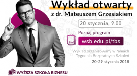 Tydzień Bezpłatnych Szkoleń w Wyższej Szkole Biznesu w Dąbrowie Górniczej BIZNES, Firma - Ponad 30 szkoleń i praktycznych warsztatów z zakresu oświaty, transportu, ekonomii, stosunków międzynarodowych, coachingu, zarządzania, HR czy informatyki – w Wyższej Szkole Biznesu w Dąbrowie Górniczej po raz kolejny rozpoczyna się Tydzień Bezpłatnych Szkoleń.