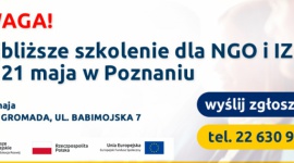 Bezpłatne szkolenie w Poznaniu dla NGO oraz Izb Gospodarczych! BIZNES, Fundusze unijne - Zapraszamy na bezpłatne szkolenie w Poznaniu dla pracowników NGO oraz Izby Gospodarczych w celu przygotowania do uczestniczenia w procesie konsultacji publicznych. Nasi eksperci przedstawią także wchodzące w życie zmiany w prawie gospodarczym, prawie pracy.
