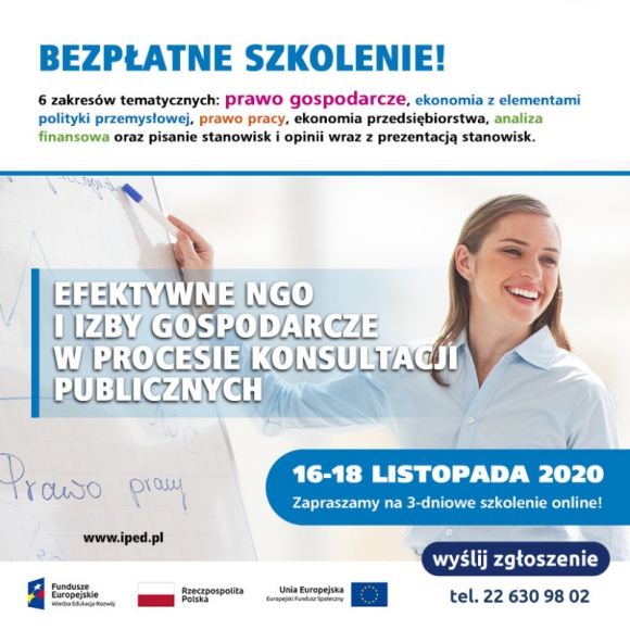 Bezpłatne szkolenie online dla NGO! RODO, prawo pracy, finanse, konsultacje