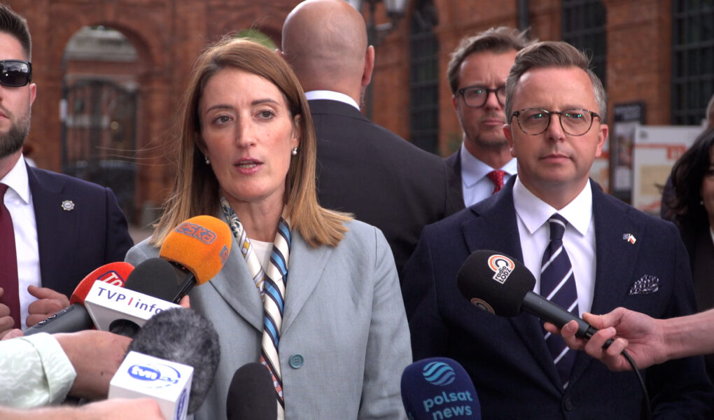 Briefing Przewodniczącej Parlamentu Europejskiego Roberty Metsoli w Łodzi [WIDEO]